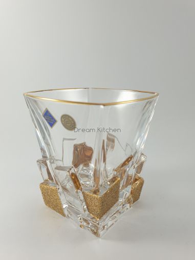 Чаши за уиски Bohemia Crack Gold Ice 310ml, 2 броя