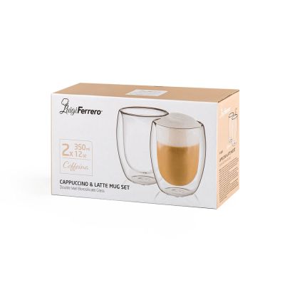 Чаша за капучино и лате Luigi Ferrero Coffeina FR-8063 350ml, 2 броя